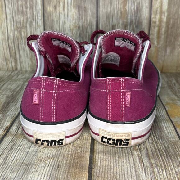 Converse CONS Chuck Taylor Pro All Star Burgundy Leather Low Top Mens Sz 13 - Picture 3 of 8
